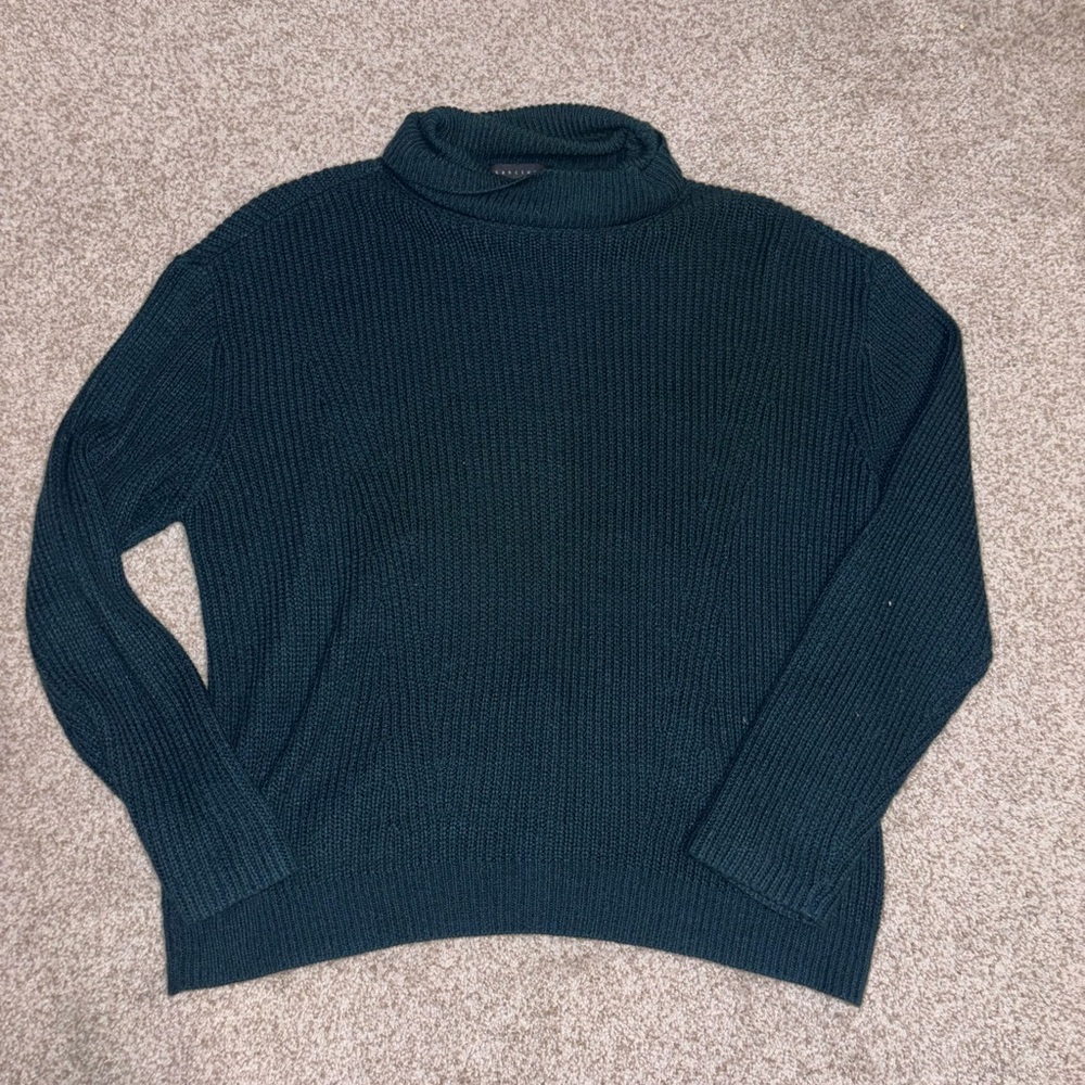 Sanctuary Green Cowl Neck Sweater with Ribbed Detailing